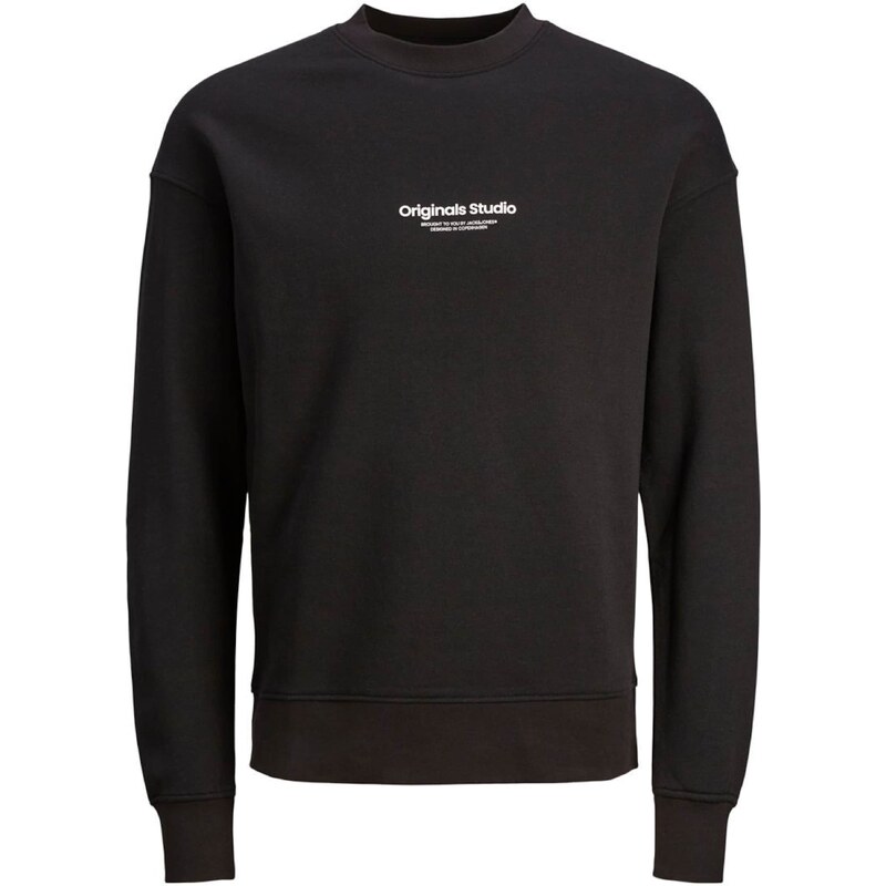 JACK & JONES Mikina JORVesterbro černá / bílá