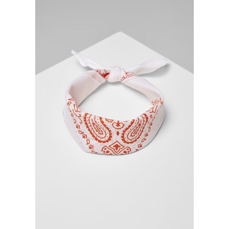 Šátek Urban Classics Bandana - bílo/oranžový