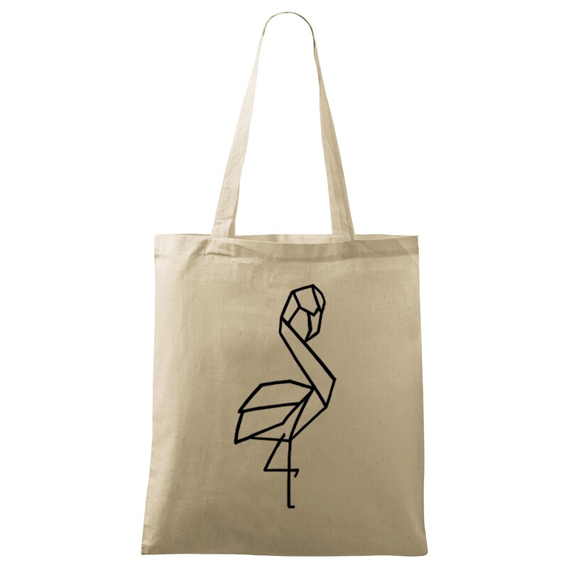 Roni Syvin + Adler/Malfini Ručně malovaná menší plátěná taška - Plameňák