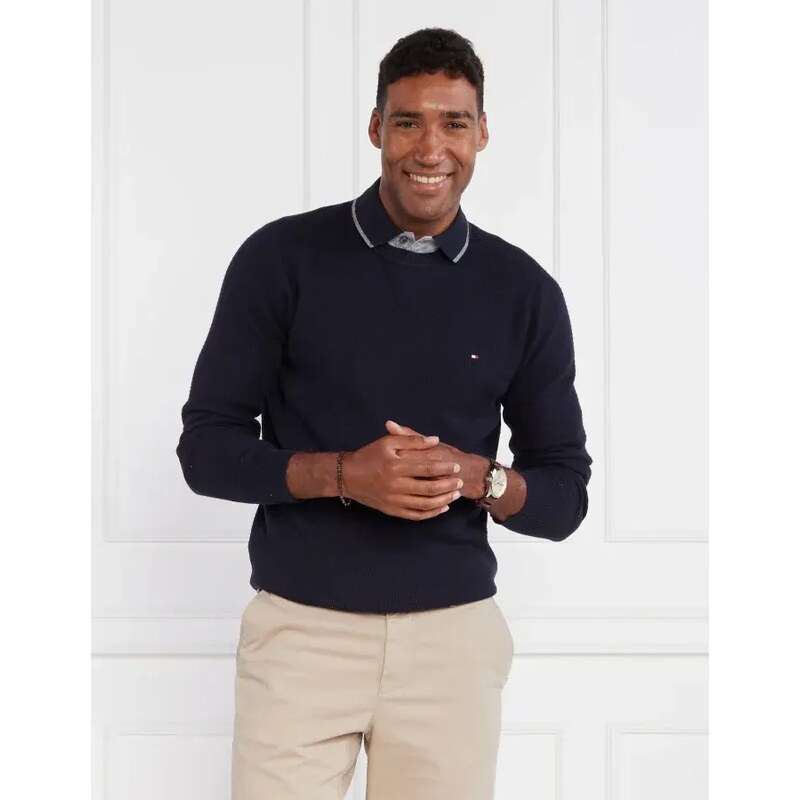 Tommy Hilfiger Svetr INTERLACED STRUCTURE | Slim Fit