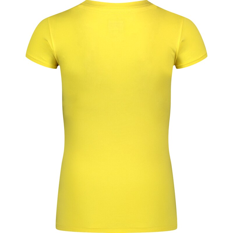 Nordblanc Žluté dámské bavlněné tričko CLOSE-UP