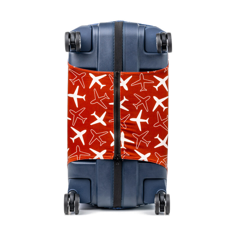 FLY-MY Obal na kufr PLANE L/XL - Spinner 70-80 cm Červený
