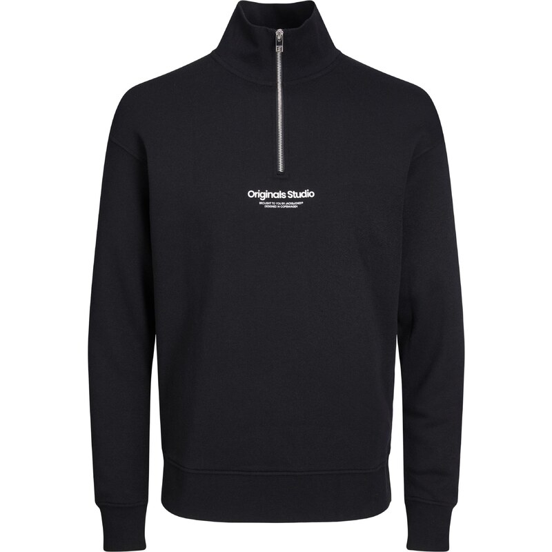 JACK & JONES Mikina JORVesterbro černá / bílá