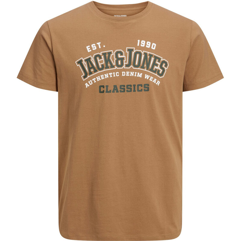 Jack and Jones | Tričko Logo hnědé