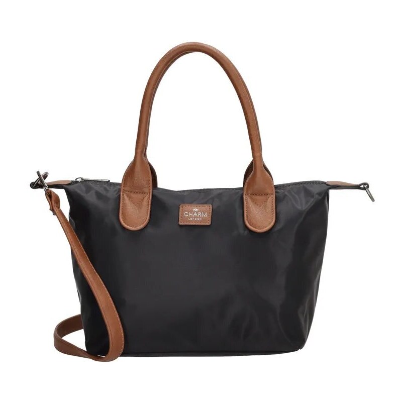 Charm London Černá nepromokavá kabelka na rameno „Feminity“