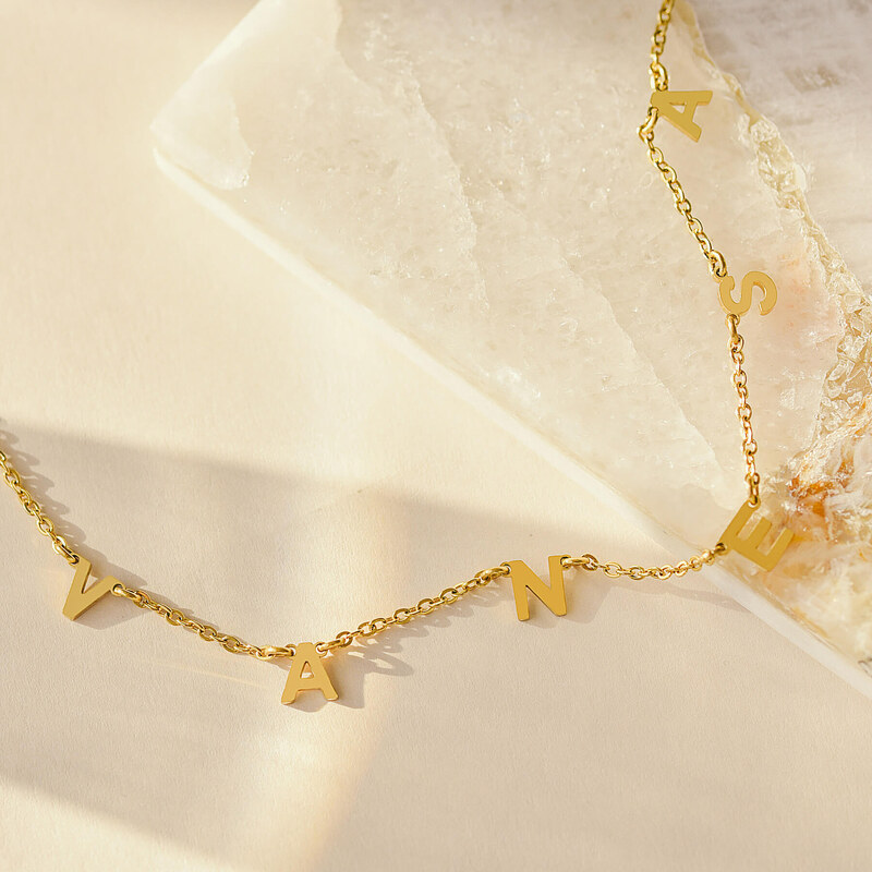 MIDORINI.CZ Dámský náhrdelník s PÍSMENKY NA PŘÁNÍ - chirurgická ocel