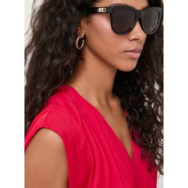 Sluneční brýle Michael Kors EMPIRE SQUARE 4 dámské, hnědá barva, 0MK2193U