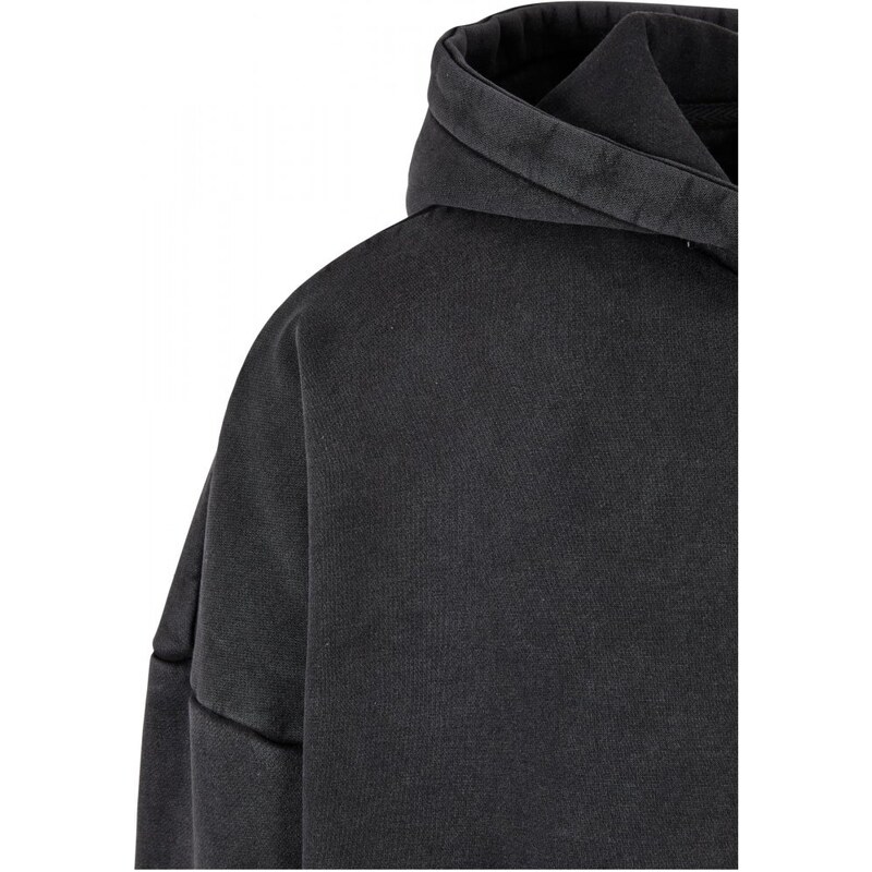 URBAN CLASSICS Heavy Sand Washed 90's Zip Hoody - black