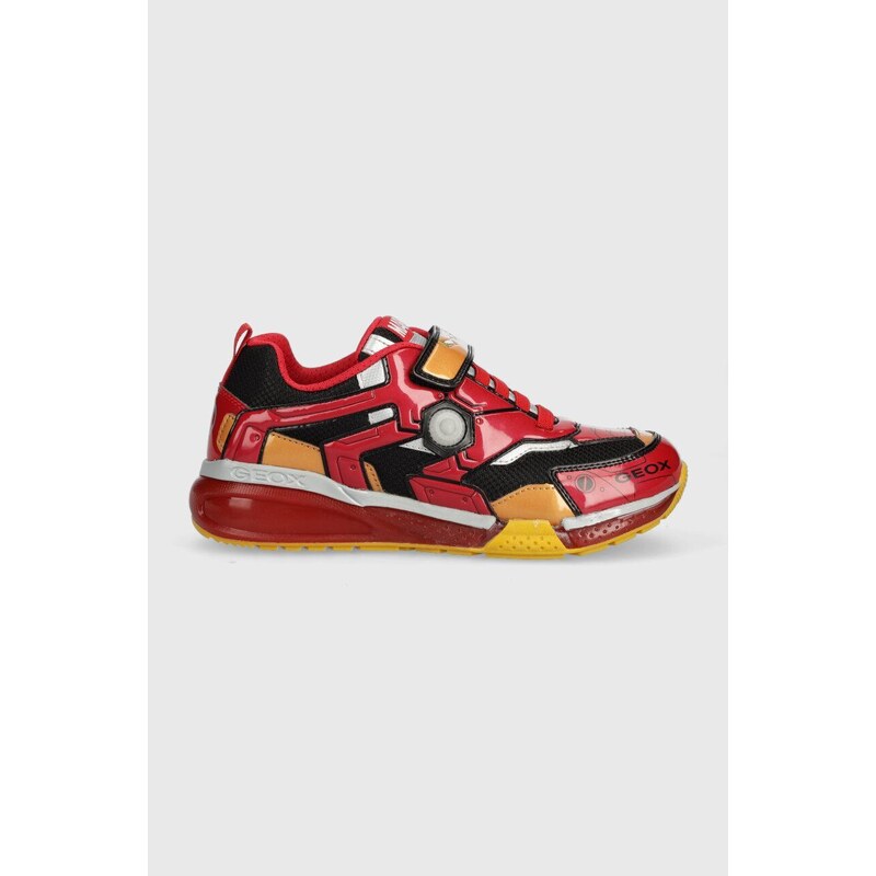 Dětské sneakers boty Geox x Marvel červená barva