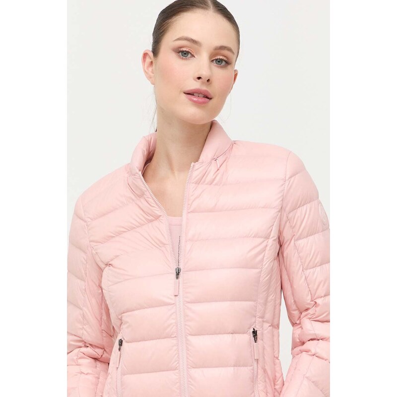 Péřová bunda Armani Exchange dámská, růžová barva, přechodná, 8NYB01 YNM4Z