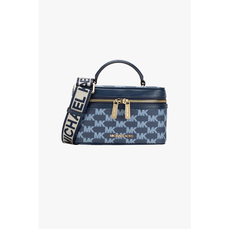 Michael Kors jet set item medium zip trunk navy multi dámská kosmetická kabelka