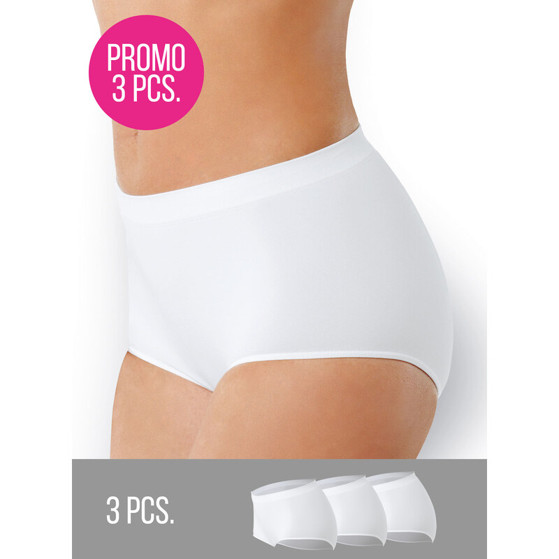 3PACK- Kalhotky s vyšším pasem Culotte Intimidea Barva: Bílá, Velikost 95677064