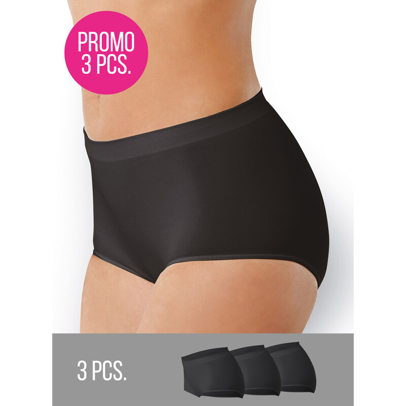 3PACK- Kalhotky s vyšším pasem Culotte Intimidea Barva: Černá, 95677065