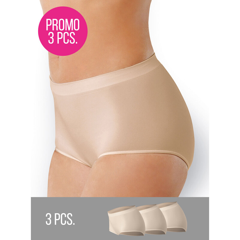 3PACK- Kalhotky s vyšším pasem Culotte Intimidea Barva: Tělová, 95677067