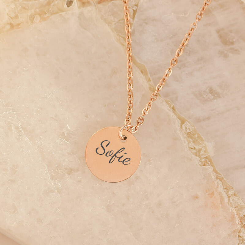 MIDORINI.CZ Personalizovaný dámský náhrdelník s medailonkem, vlastní text na přání, chirurgická ocel