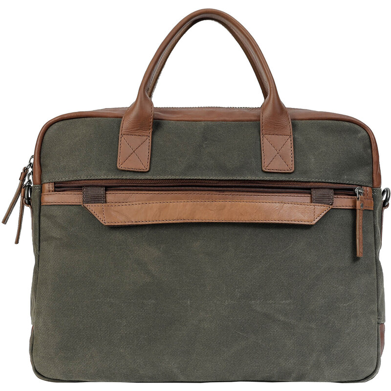 Pánská taška na notebook Sparwell Bredly - zeleno-hnědá