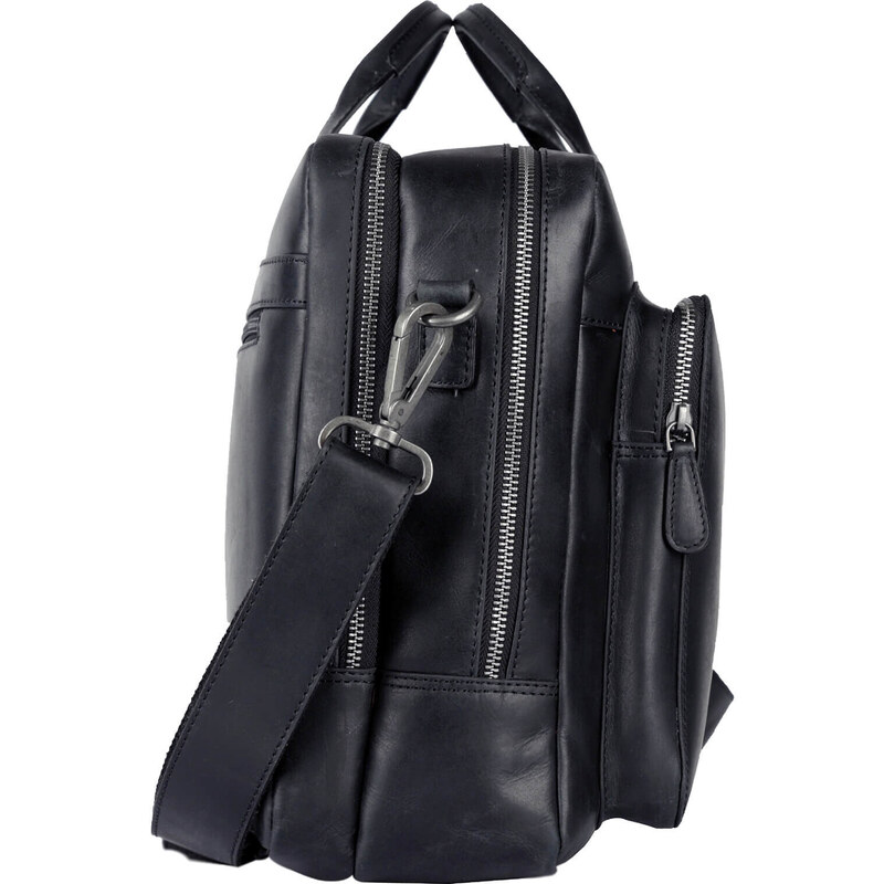 Pánská kožená taška na notebook Sparwell Luis - černá