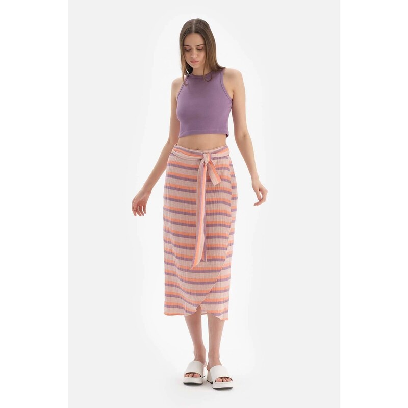 Dagi Lilac Ribbed Crop