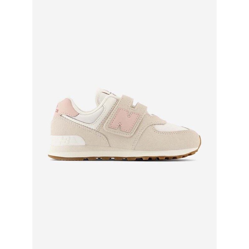 Dětské sneakers boty New Balance PV574RP1 béžová barva