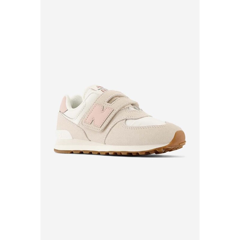 Dětské sneakers boty New Balance PV574RP1 béžová barva