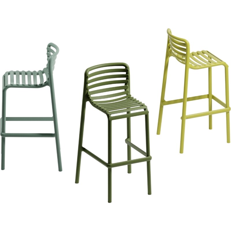 Nardi Světle hnědá plastová zahradní barová židle Doga 75 cm