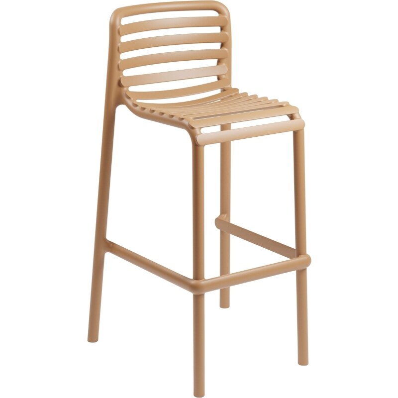 Nardi Světle hnědá plastová zahradní barová židle Doga 75 cm