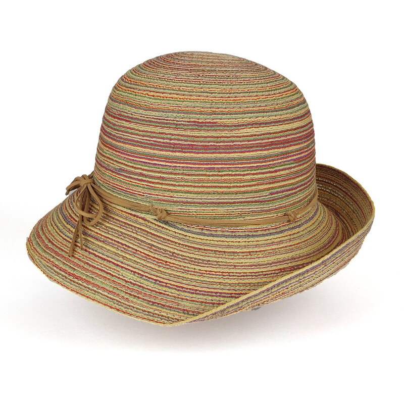 KRUMLOVANKA Letní multicolor dámský klobouk nemačkavý Fa-43485