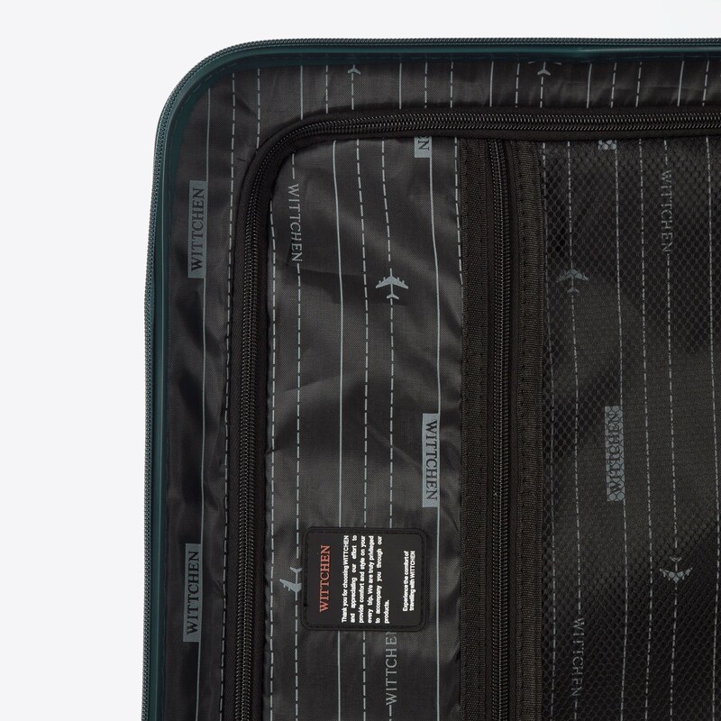 Kabinový kufr Wittchen, tmavozelený, ABS