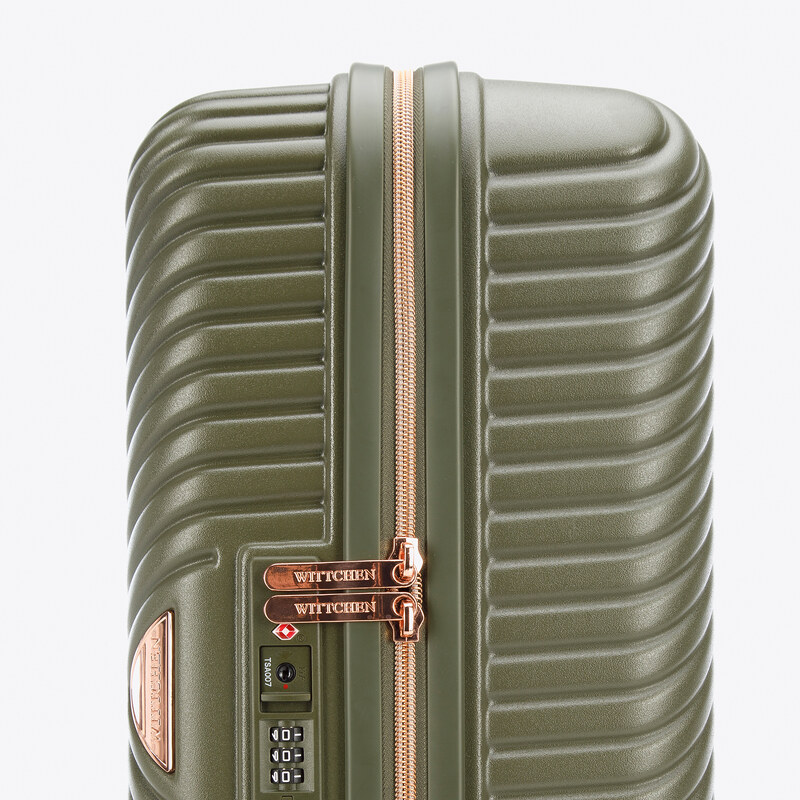 Kabinové zavazadlo Wittchen, olivový, polykarbonát