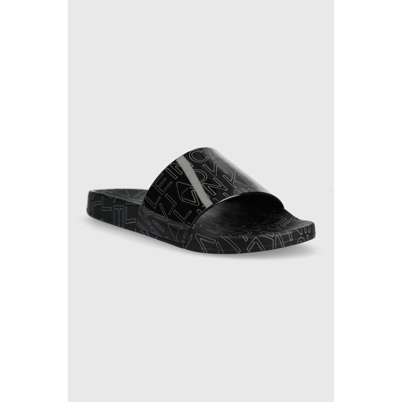Pantofle Calvin Klein POOL SLIDE RUBBER pánské, černá barva, HM0HM01062