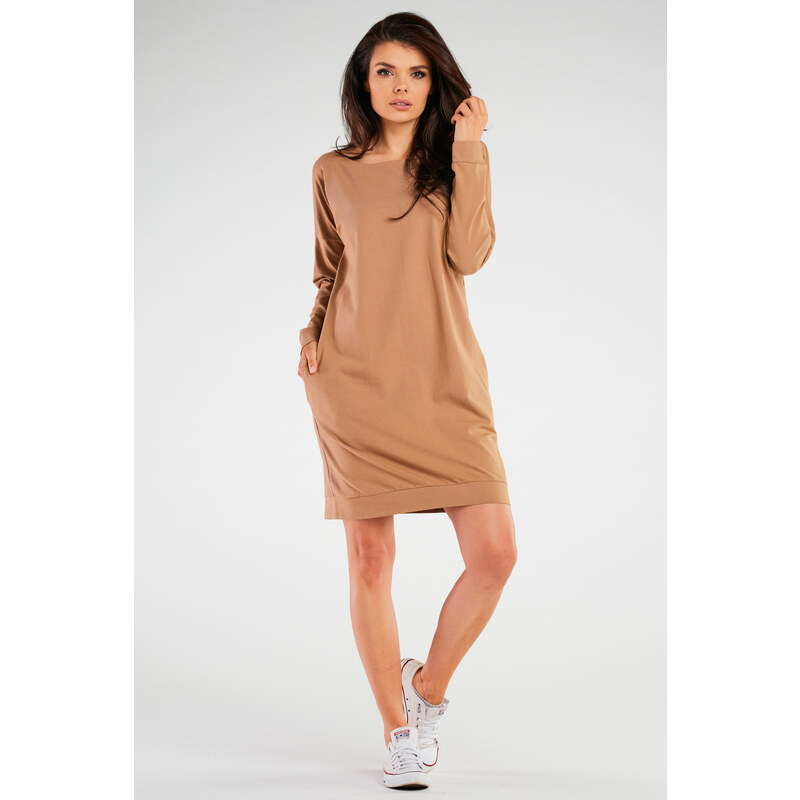 Infinite You Womans Dress M257 Beige