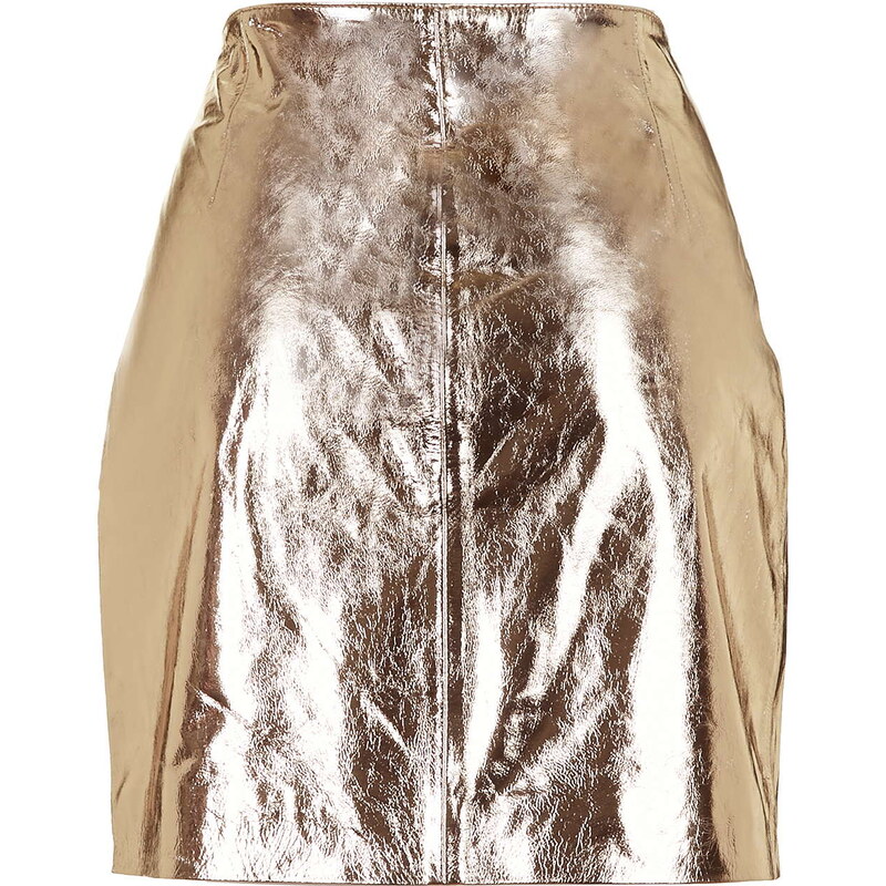 Topshop **Dreams Metallic Leather Skirt Another 8