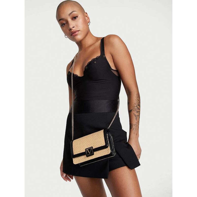 Victoria's Secret luxusní slaměná kabelka The Victoria Mini Crossbody Bag