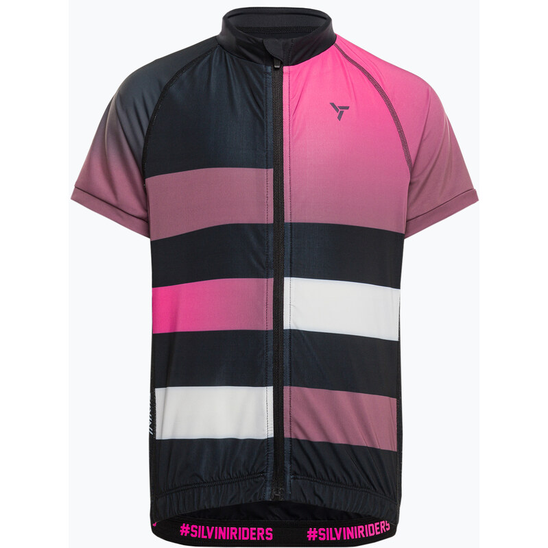 Dětský cyklistický dres SILVINI Mazzani černo-růžová 3123-CD2284