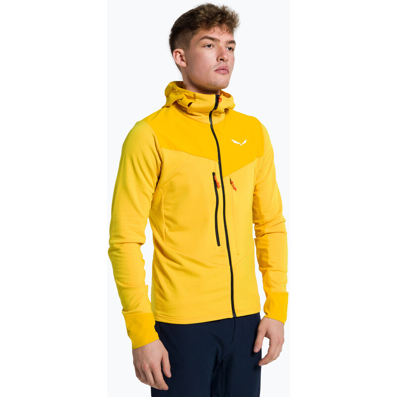 Salewa pánská trekingová mikina Agner Polarlite s kapucí žlutá