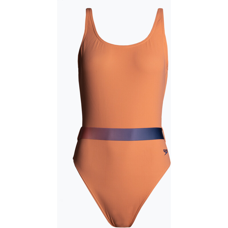 Speedo Dámské jednodílné plavky s páskem Deep U-Back oranžové 8