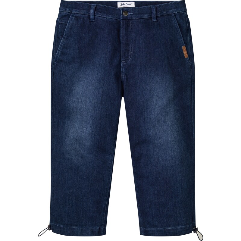 bonprix 3/4 strečové džíny Classic Fit Modrá