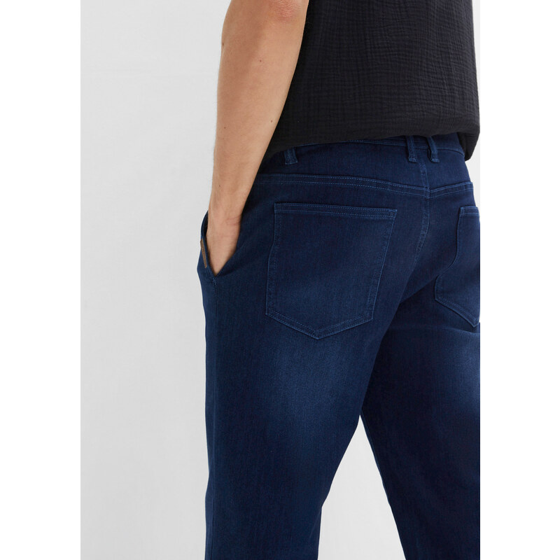bonprix 3/4 strečové džíny Classic Fit Modrá