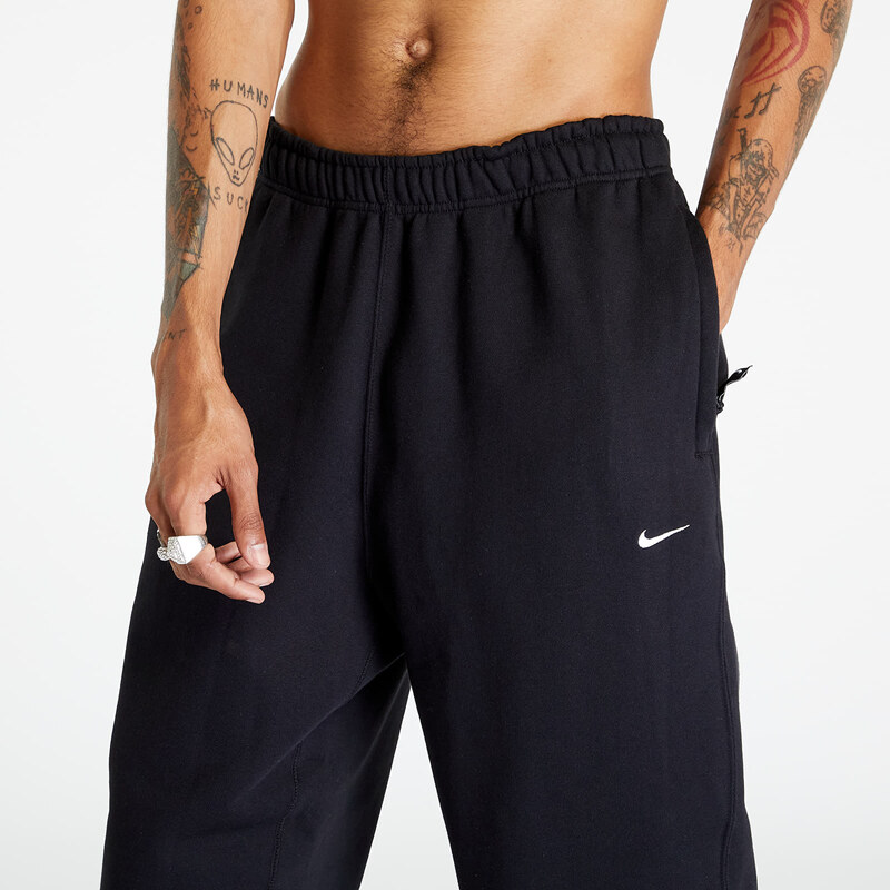 Pánské tepláky Nike Solo Swoosh Men's Fleece Pants Black/ White