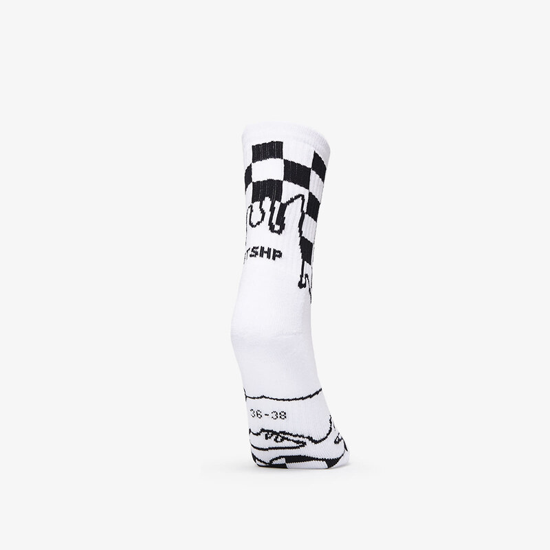 Pánské ponožky Footshop The Nju Checker Socks Black/ White