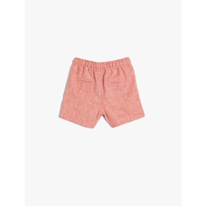 Koton Linen Shorts with Tie Waist Pockets