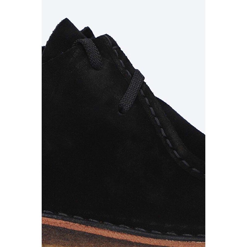 Semišové kotníkové boty Astorflex BEENFLEX 001 černá barva
