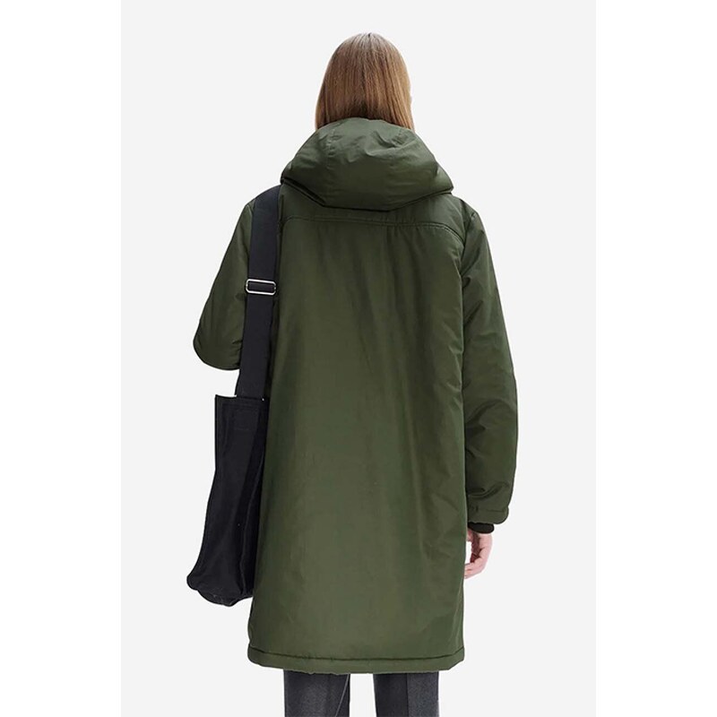 Bunda A.P.C. Parka Hector COEZV-H30179 BLACK pánská, zelená barva, přechodná