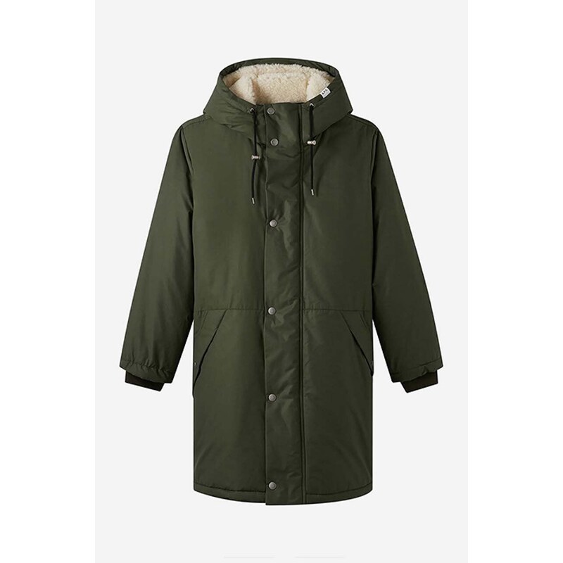 Bunda A.P.C. Parka Hector COEZV-H30179 BLACK pánská, zelená barva, přechodná