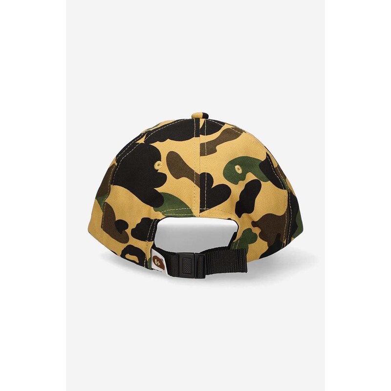 Bavlněná baseballová čepice A Bathing Ape žlutá barva, 001CPI801009M-YELLOW