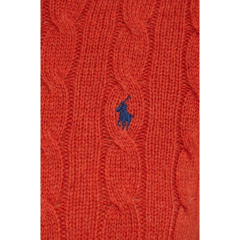 Kašmírový svetr Polo Ralph Lauren oranžová barva
