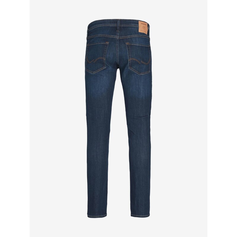 Tmavě modré pánské slim fit džíny Jack & Jones Glenn - Pánské