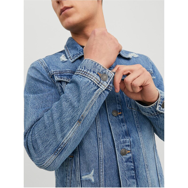 Modrá pánská džínová bunda Jack & Jones Jean - Pánské