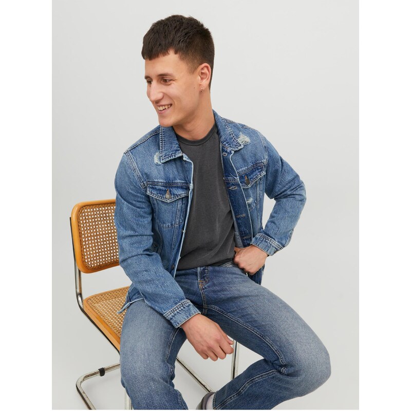 Modrá pánská džínová bunda Jack & Jones Jean - Pánské