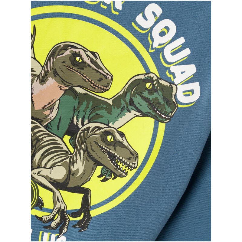 Modré klučičí tričko s dlouhým rukávem name it Jinus Jurassic - Kluci